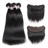 Jada Unprocessed Peruvian Straight Hair 4 Bundles with Lace Frontal Closure