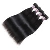 Jada Unprocessed Peruvian Straight Hair 4 Bundles with Lace Frontal Closure