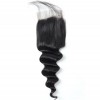Jada Free Part Human Loose Deep Wave Hair Weaving with Lace Closure